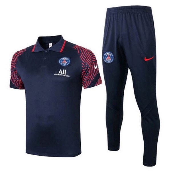 Polo Set Completo Paris Saint Germain 20/21 Nero Rosso